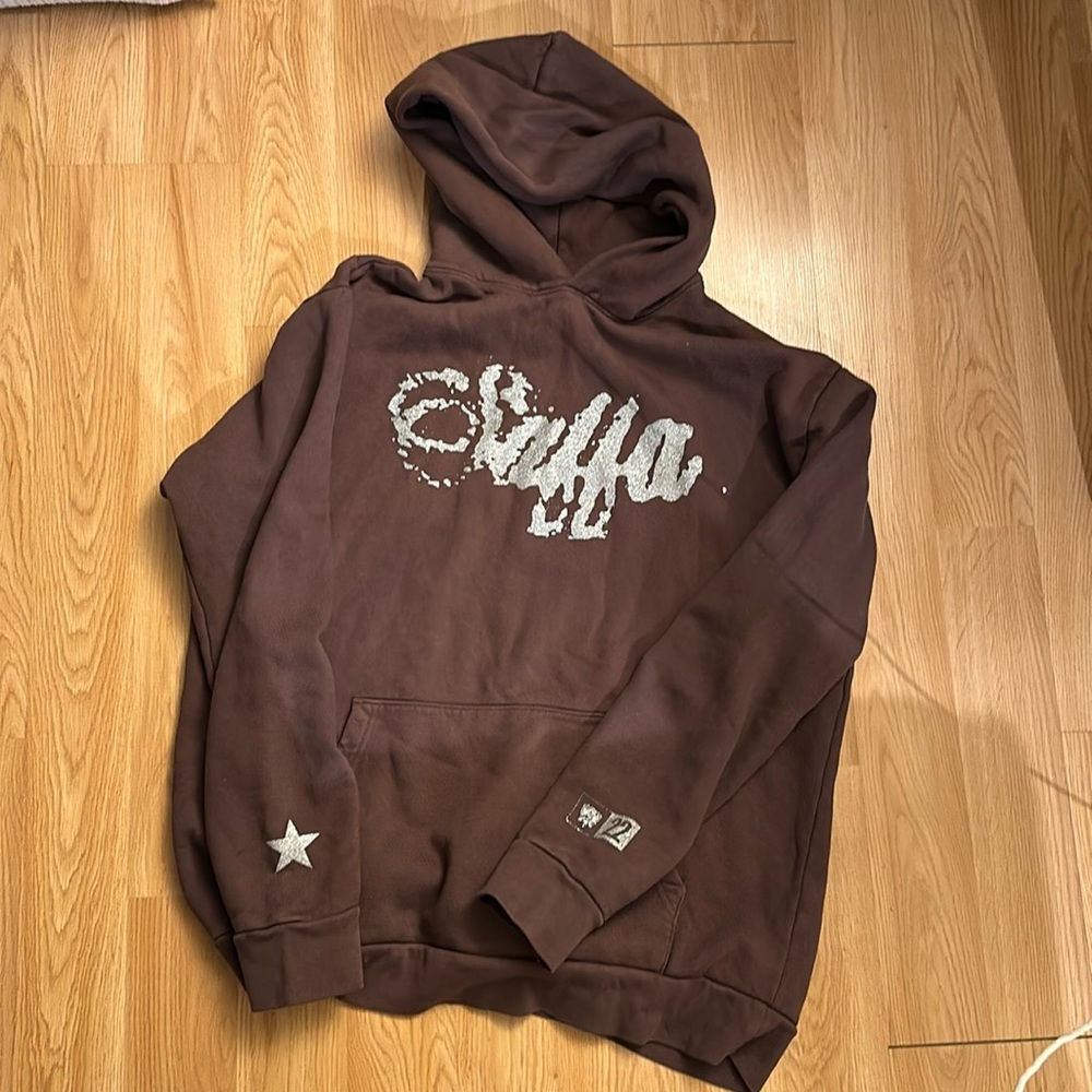 Lil nas X extra large brown hoodie w silver sparkle accents great condition